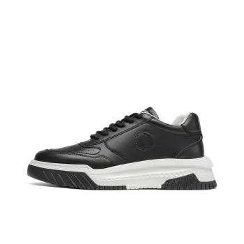 ROBERTA DI CAMERINO Cow Leather Wear-Resistant Water-Resistant Height Increasing Low-Top Casual Shoes Men's Black