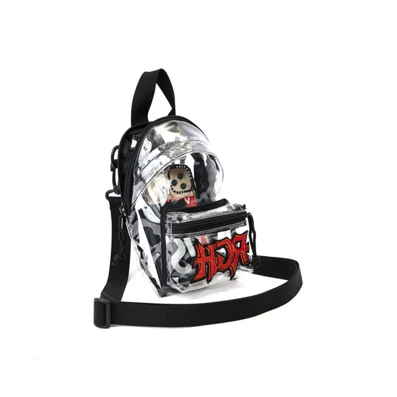 Rough Enough PVC Cycling Crossbody Bag, Handbag Medium Size Unisex Transparent-1