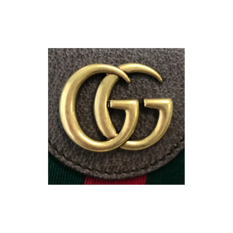 GUCCI Ophidia Canvas With Leather Backpack Medium Size Unisex Ebony/Brown-3