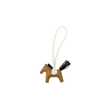 HERMES Sheepskin Pendants Unisex Black/Brown