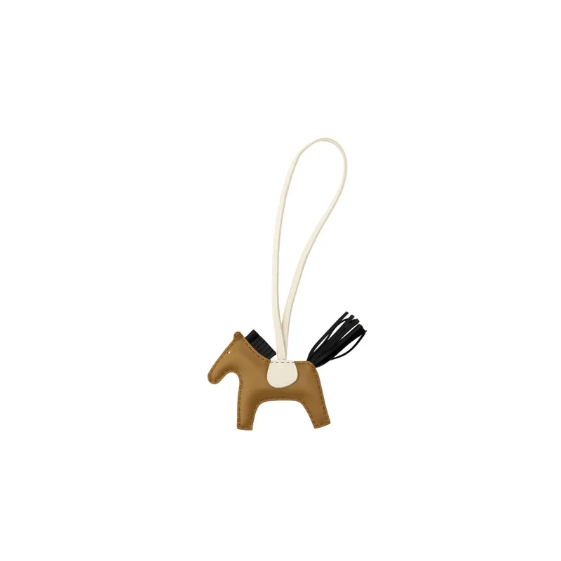 HERMES Sheepskin Pendants Unisex Black/Brown-0