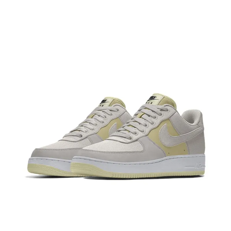 Nike Air Force 1 Cushioning Wear-Resistant Low-Top Skateboard Shoes Unisex Light Yellow-2