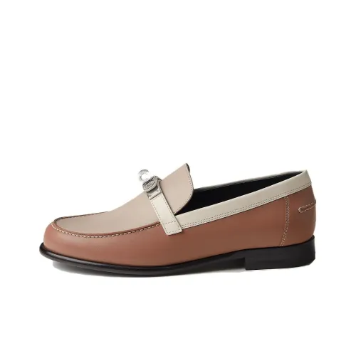 HERMES Destin Loafers Women's Brown