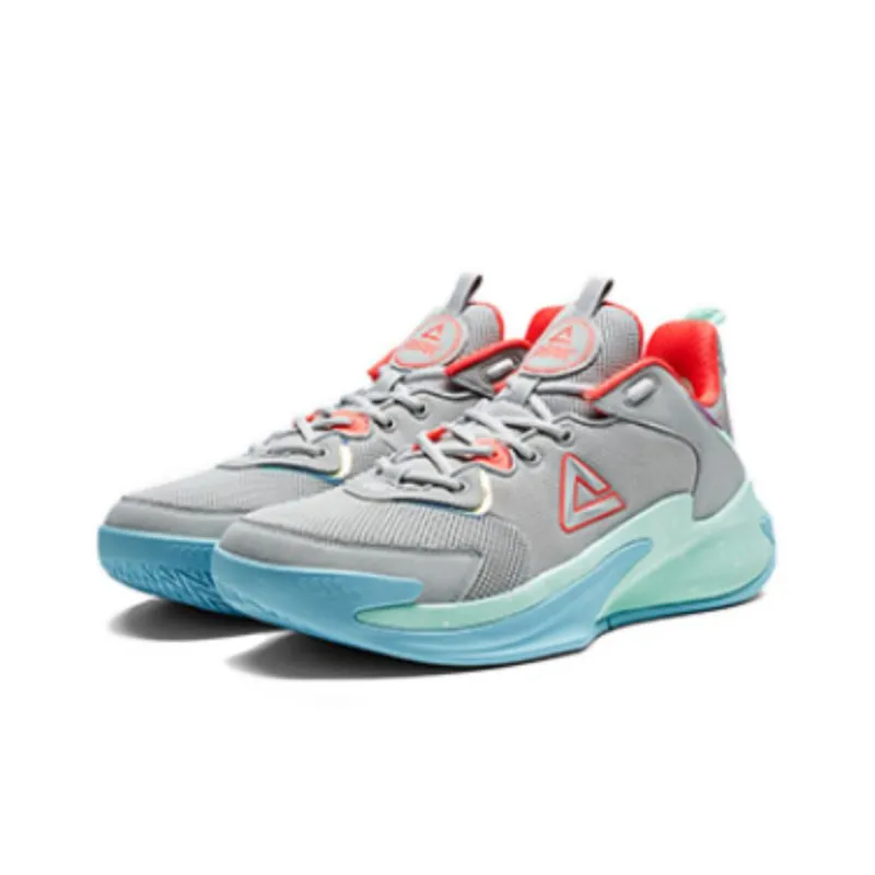 PEAK Anti Slip Wear Resistant Low Top Basketball Shoes Men's Iron Gray-2
