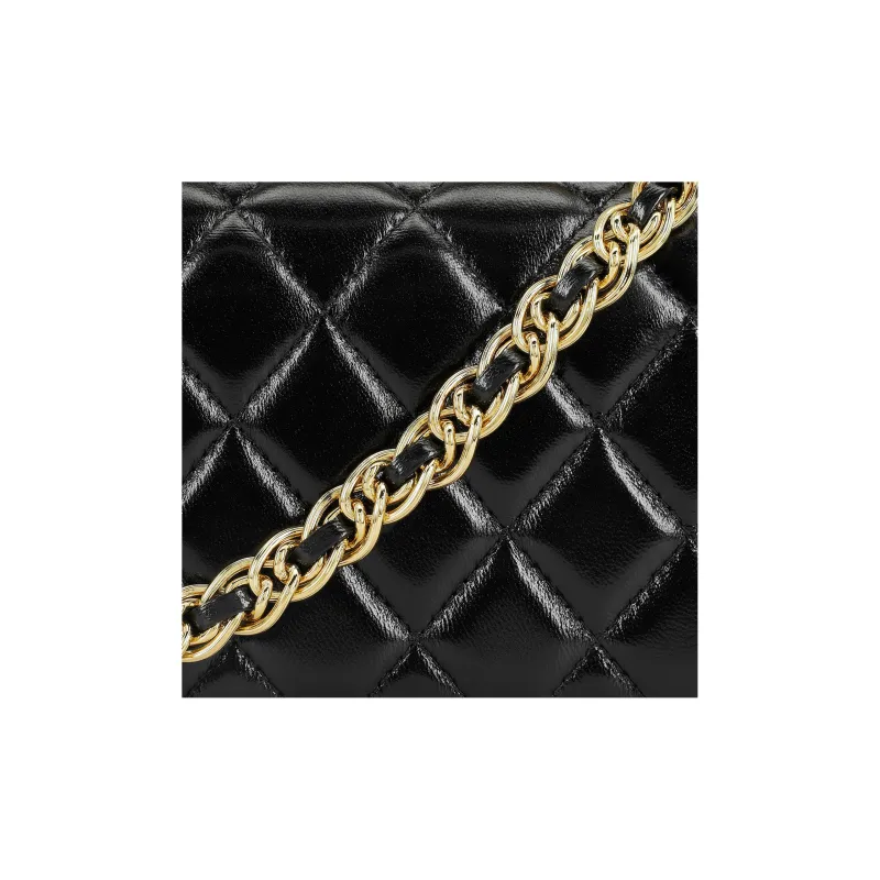 CHANEL Classic Flap CF Lambskin Shoulder Bag, Crossbody Bag Women's Black-3