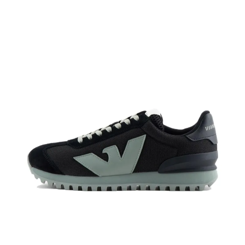 EMPORIO ARMANI Low Top Casual Shoes Men's Black Green-0