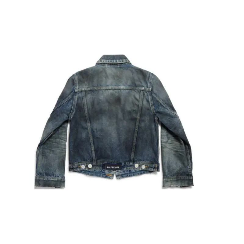 Balenciaga SS23 Denim Jacket Small Size Fit Women's Blue-1