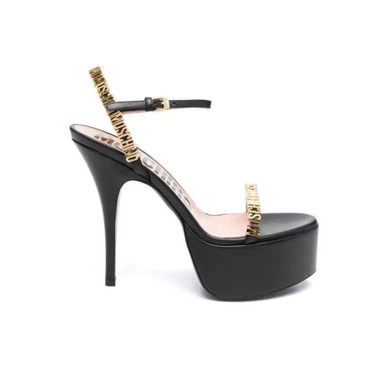 MOSCHINO Logo Plaque Platform Sandals Women's-1