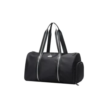 BOPAI Microfiber Synthetic Leather Travel Bag Luggage Bag Gym Bag Handbag Unisex Black