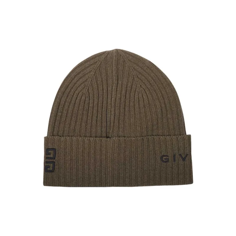 Givenchy Ribbed Embroidered Logo Beanie-0
