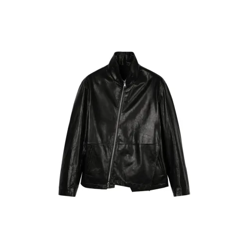 CROQUIS Leather Jackets Unisex Jet Black