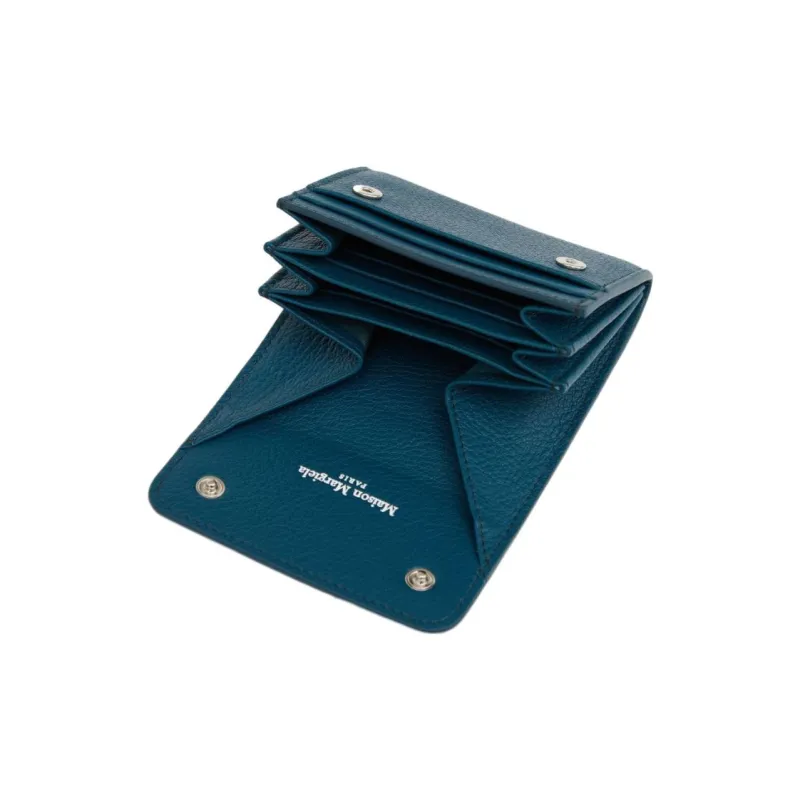 Maison Margiela Leather Wallet Women's Blue-3