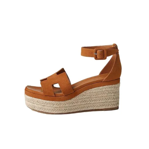 HERMES Elda One Strap Sandals Women's Yellow