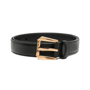 VERSACE Logo engraved Leather Belt