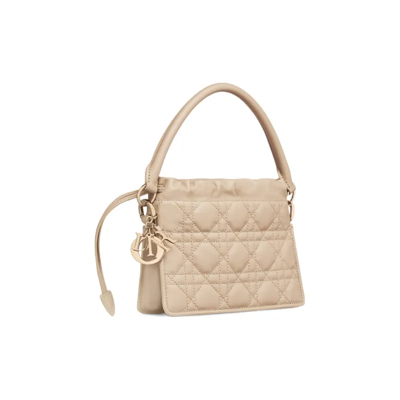 DIOR Lady Dior Sheepskin Shoulder Bag Crossbody Bag Handbag Mini Women's Rouge Beige-1