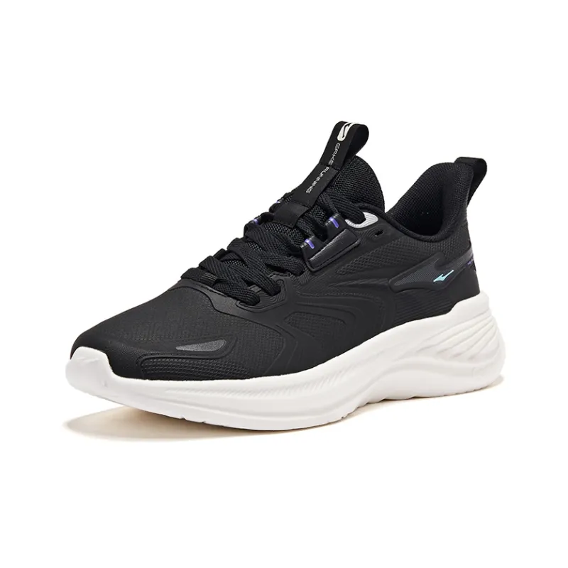 Erke Shuttle 2.0 Cushioned Slip Resistant Abrasion Resistant Low Top Sprint Running Shoes Men's Black Purple-2