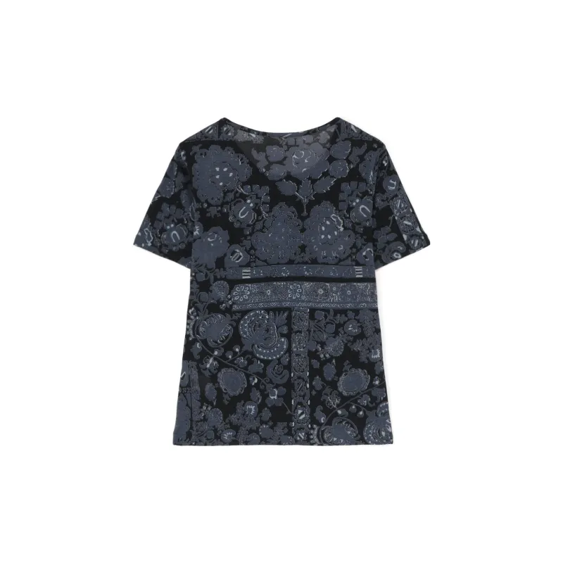Yohji Yamamoto T Shirts Unisex Black Gray Color-1