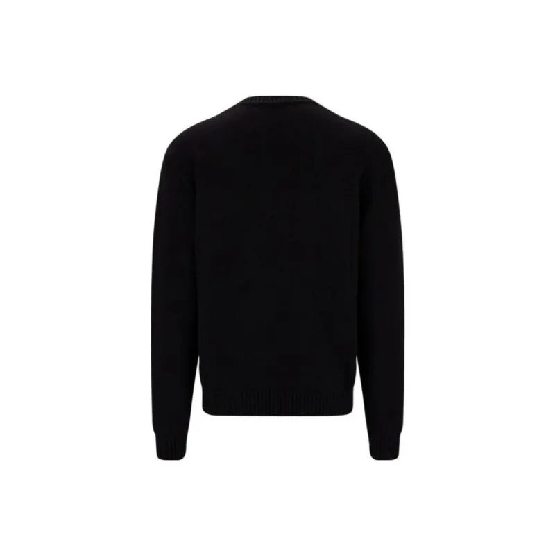 BALMAIN Logo Intarsia Knit Crewneck Jumper-1