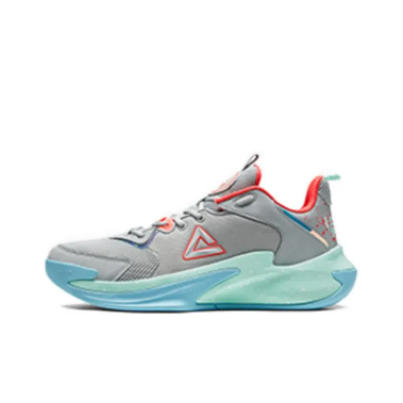 PEAK Anti Slip Wear Resistant Low Top Basketball Shoes Men's Iron Gray-0