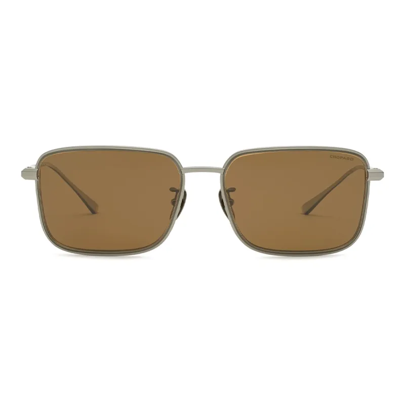 CHOPARD L.U.C Collection Titanium Irregular Shape Sunglasses Men's Silver-1