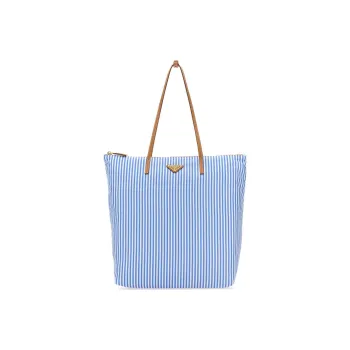 PRADA Recycled Nylon Tote Bag Shopping Bag Shoulder Bag Handbag Regular Women's Blue