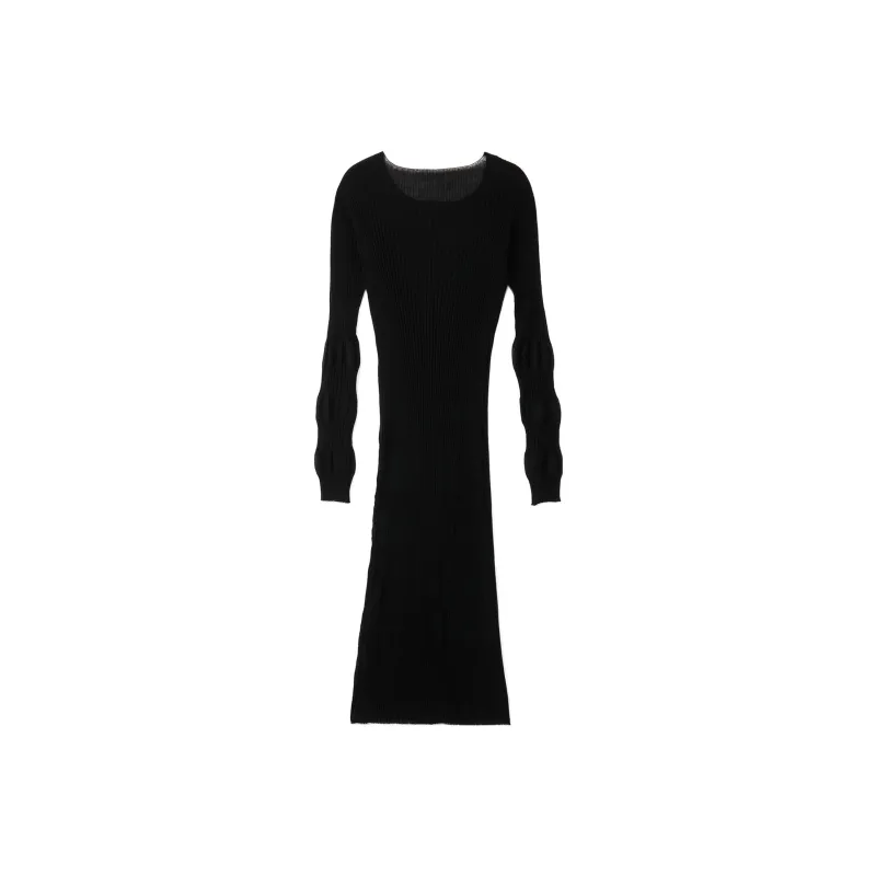 Yohji Yamamoto Long Sleeved Dresses Women's Black-1