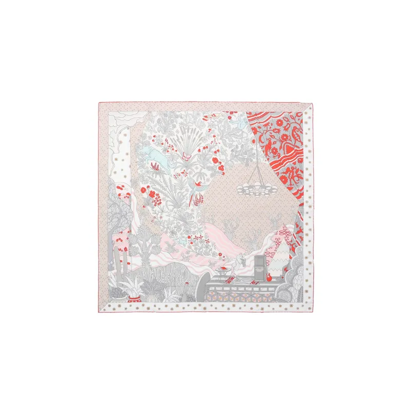 HERMES Silk Scarves Women's Garnet Red-1