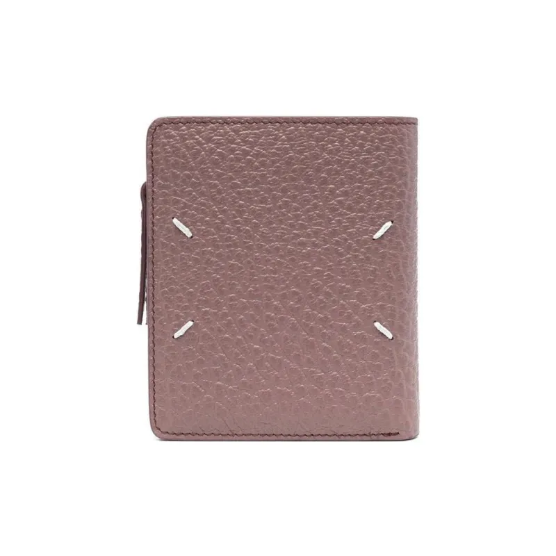 Maison Margiela Pebble Texture Calfskin Wallet Men's Pink-1