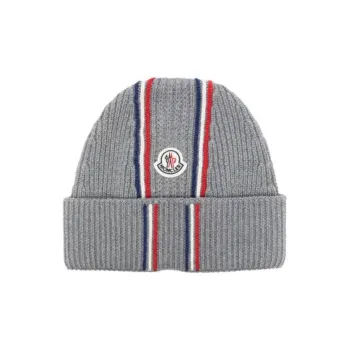 Moncler Tricolor Virgin Wool Beanie