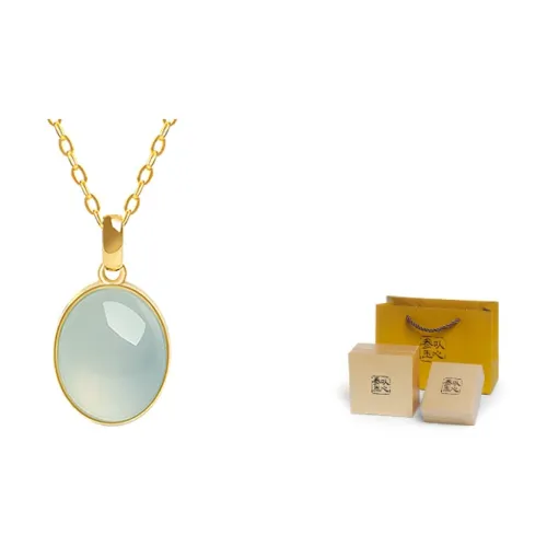 With The Heart Of The Jade Glutinous Jade Jadeite Necklaces Women's