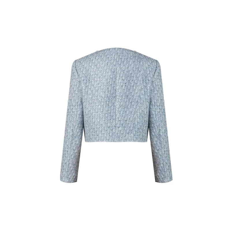 TAMMY TANGS Cropped Coats Women's Blue-1