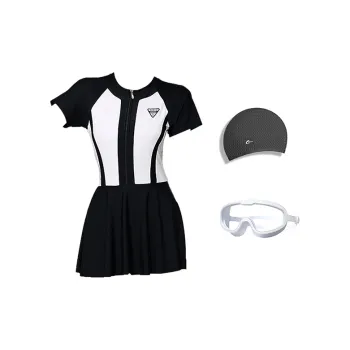 LEACCO Swimming Sets Polyamide Polyester Elastane Beach Surfing Women's Black