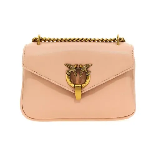 PINKO SIMPLY Calfskin Shoulder Bag, Crossbody Bag Women's Pink
