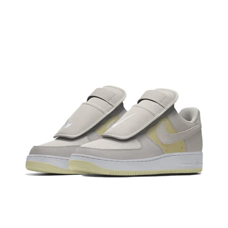 Nike Air Force 1 Cushioning Wear-Resistant Low-Top Skateboard Shoes Unisex Light Yellow-3