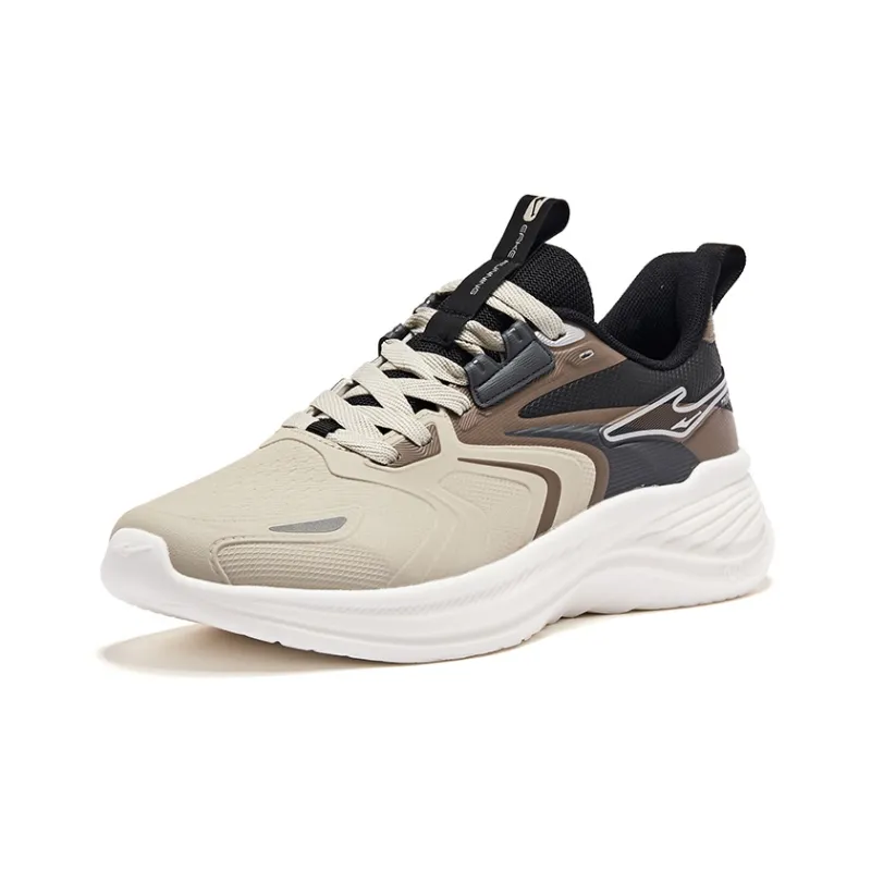Erke Shuttle 2.0 Cushioning Wear Resistant Low Top Running Shoes Men's White Black-2