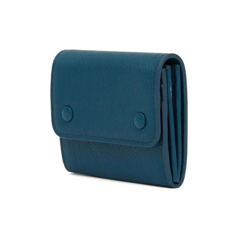 Maison Margiela Leather Wallet Women's Blue-1