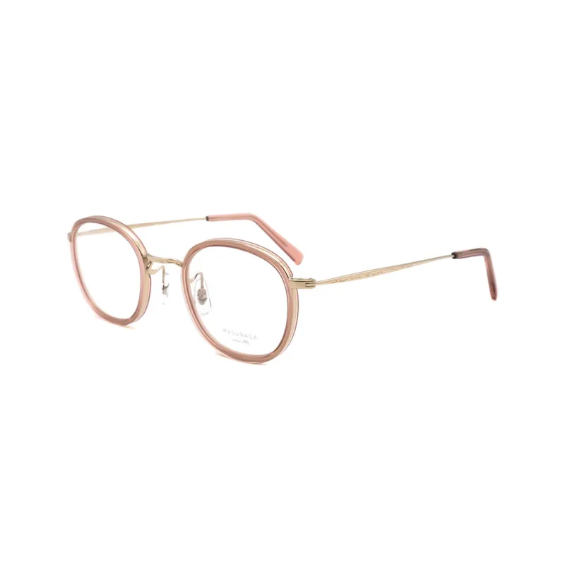 MASUNAGA Plate Frame With Titanium Plate And Titanium Alloy Round Optical Glasses Unisex-16