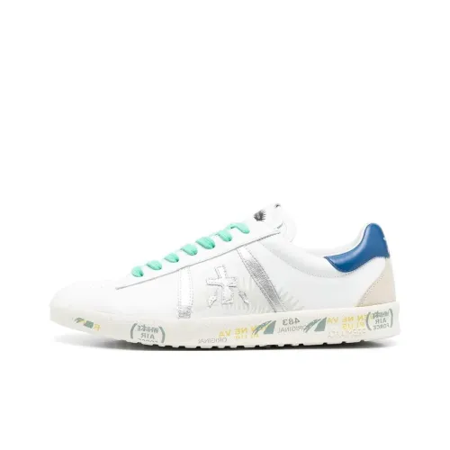 PREMIATA Andy Low-Top Skateboard Shoes Men's White Green Blue