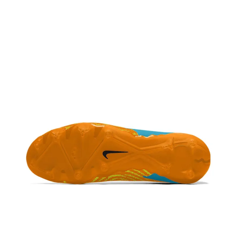 Nike Phantom GX Academy Dynamic Cushioning Wear-Resistant Soccer Shoes Men's Orange Blue-5