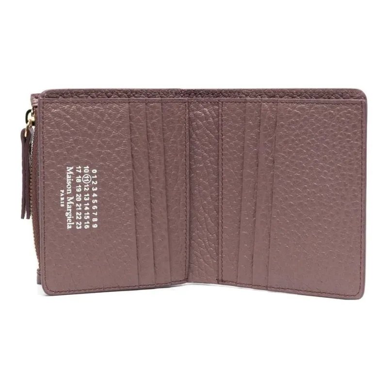 Maison Margiela Pebble Texture Calfskin Wallet Men's Pink-2