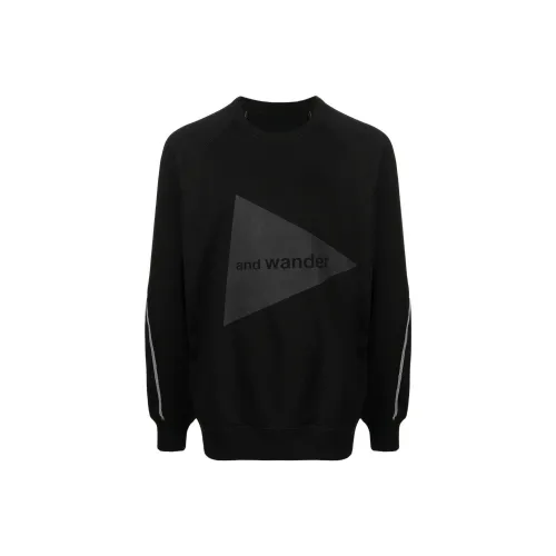 And Wander Sweatshirt Men Black