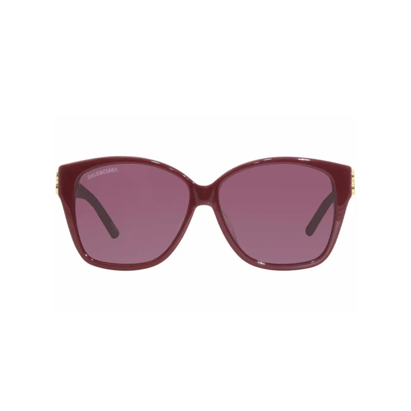 Balenciaga Plastic Irregular Shape Sunglasses Women's Red-1