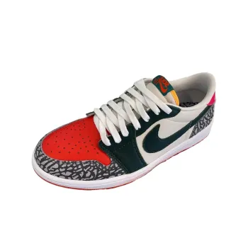 SoleFly x Jordan Air Jordan 1 Low OG 'What The' Slip Resistant Low Top Vintage Basketball Shoes Men's Beige Black Red