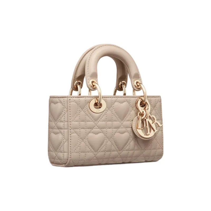 DIOR Lady D-JOY Sheepskin Shoulder Bag Crossbody Bag Handbag Extra Mini Women's Rouge Beige-1