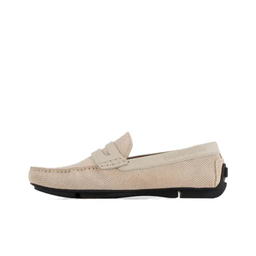 EMPORIO ARMANI Flocked-logo Driving Loafers