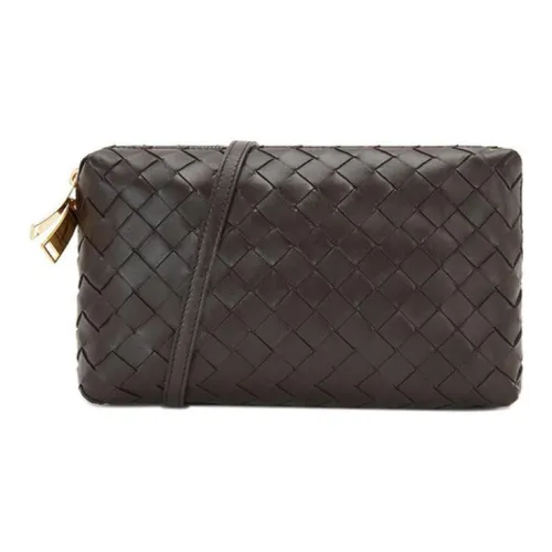Bottega Veneta Sheepskin Crossbody Bag Shoulder Bag Women's Brown