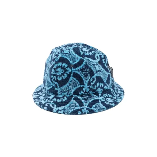 Marine Serre Bucket Hats Unisex Blue