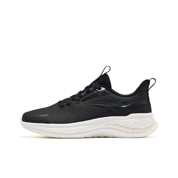 Erke Shuttle 2.0 Cushioned Slip Resistant Abrasion Resistant Low Top Sprint Running Shoes Men's Black Purple