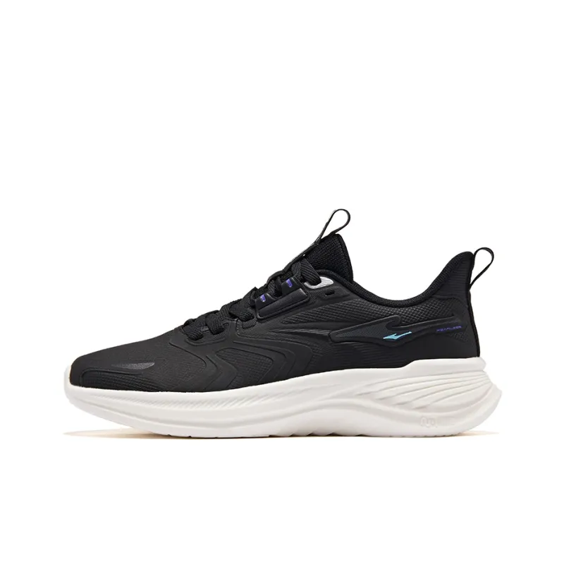 Erke Shuttle 2.0 Cushioned Slip Resistant Abrasion Resistant Low Top Sprint Running Shoes Men's Black Purple-0