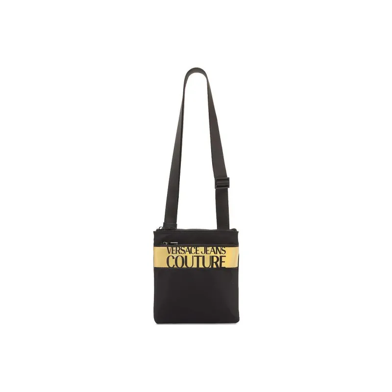 VERSACE JEANS COUTURE Logo Printed Zipped Shoulder Bag-1